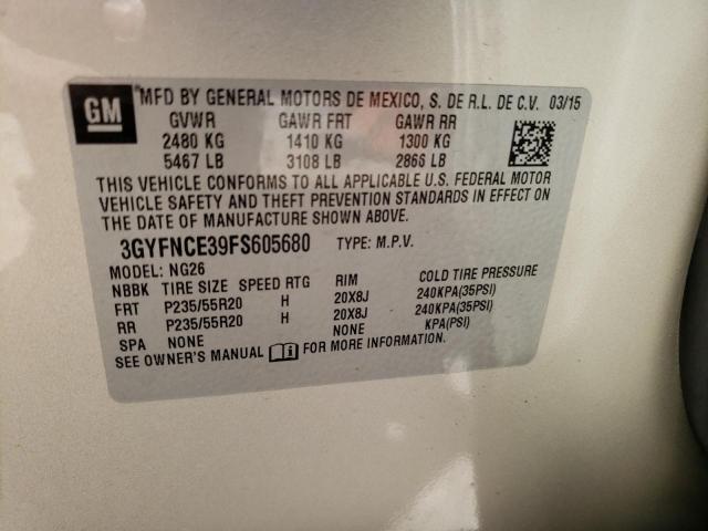 3GYFNCE39FS605680 - 2015 CADILLAC SRX PERFORMANCE COLLECTION Бежевый фото 14