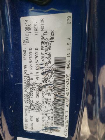 5TFTX4CN4EX045366 - 2014 TOYOTA TACOMA ACCESS CAB ლურჯი ფოტო 12