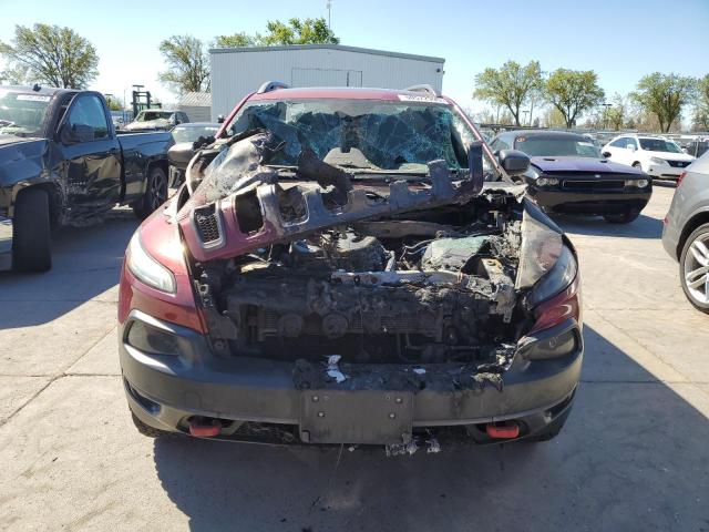 1C4PJMBS0GW306317 - 2016 JEEP CHEROKEE TRAILHAWK RED photo 5