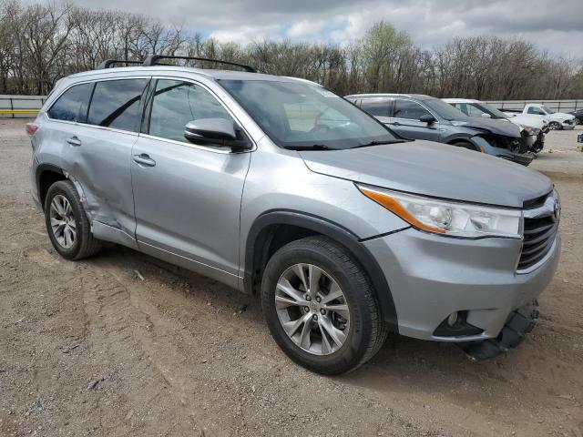 5TDKKRFH6ES029270 - 2014 TOYOTA HIGHLANDER XLE 银色 照片 4