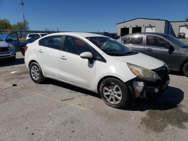 KNADM4A33E6344610 - 2014 KIA RIO LX WHITE photo 4