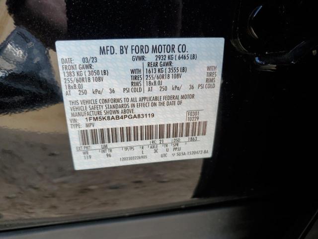 1FM5K8AB4PGA83119 - 2023 FORD EXPLORER POLICE INTERCEPTOR 黑色 照片 12