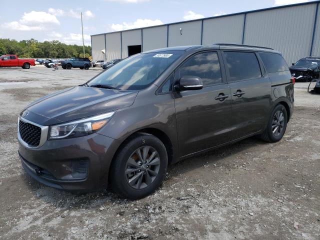 KNDMB5C17G6125842 - 2016 KIA SEDONA LX BROWN photo 1