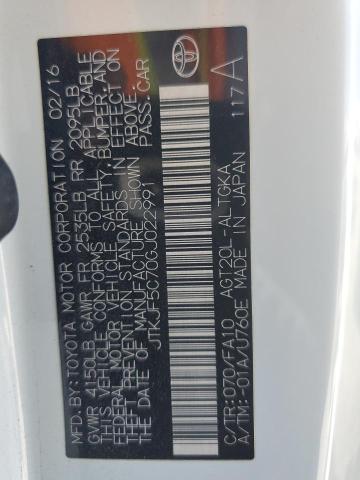 JTKJF5C70GJ022991 - 2016 TOYOTA SCION TC 白色 照片 13