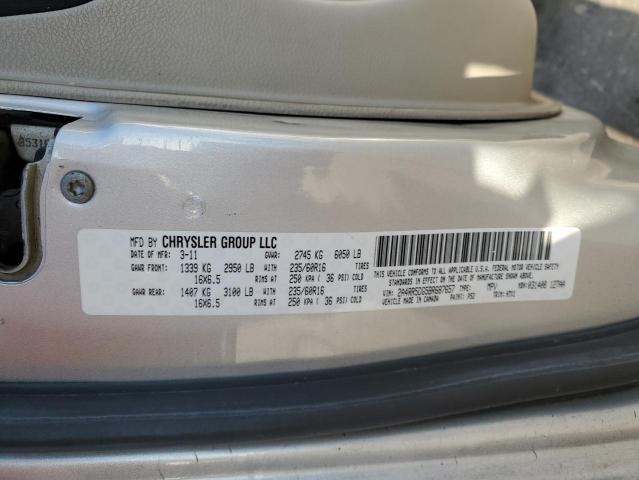 2A4RR5DG5BR687657 - 2011 CHRYSLER TOWN & COU TOURING ვერცხლისფერი ფოტო 13