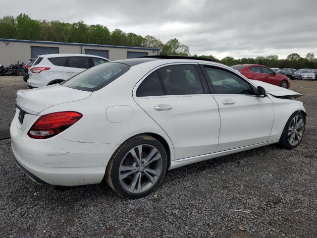 55SWF4JB8FU091222 - 2015 MERCEDES-BENZ C 300 WHITE photo 3