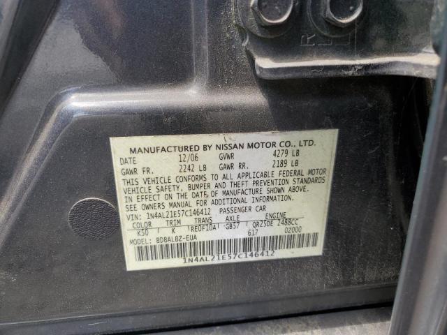 1N4AL21E57C146412 - 2007 NISSAN ALTIMA 2.5 BLUE photo 12