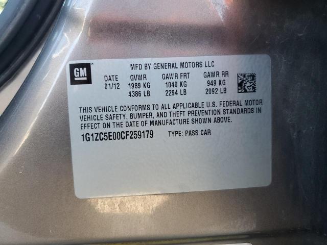 1G1ZC5E00CF259179 - 2012 CHEVROLET MALIBU 1LT GRAY photo 12