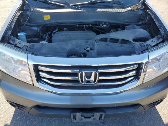 5FNYF4H22DB052414 - 2013 HONDA PILOT LX BLUE photo 12