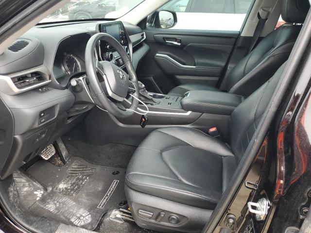 5TDGZRAH7NS126955 - 2022 TOYOTA HIGHLANDER XLE BLACK photo 7