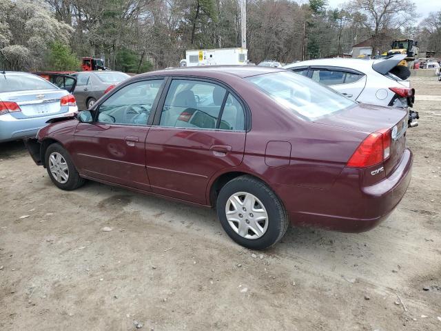 2HGES16503H511976 - 2003 HONDA CIVIC LX RED photo 2