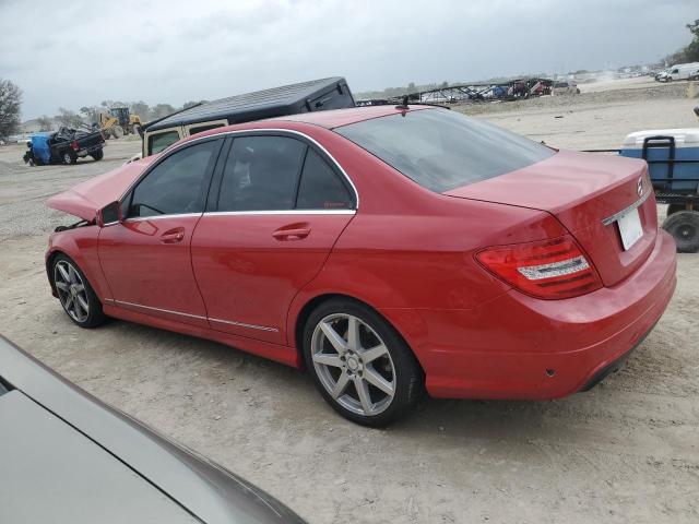 WDDGF4HB6EA954253 - 2014 MERCEDES-BENZ C 250 RED photo 2