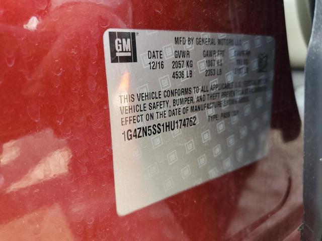 1G4ZN5SS1HU174762 - 2017 BUICK LACROSSE PREFERRED RED photo 12