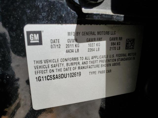 1G11C5SA8DU102619 - 2013 CHEVROLET MALIBU 1LT 黑色 照片 13