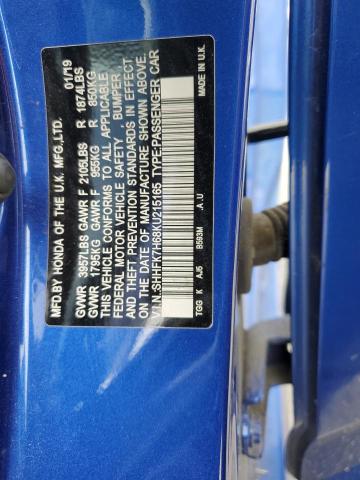 SHHFK7H68KU215165 - 2019 HONDA CIVIC EX BLUE photo 13