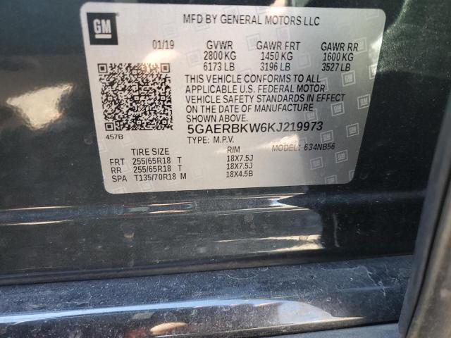 5GAERBKW6KJ219973 - 2019 BUICK ENCLAVE ESSENCE ნაცრისფერი ფოტო 13