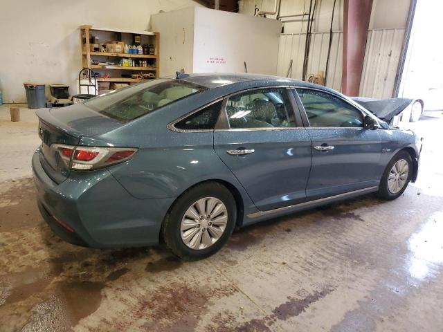 KMHE24L19GA033199 - 2016 HYUNDAI SONATA HYBRID BLUE photo 3