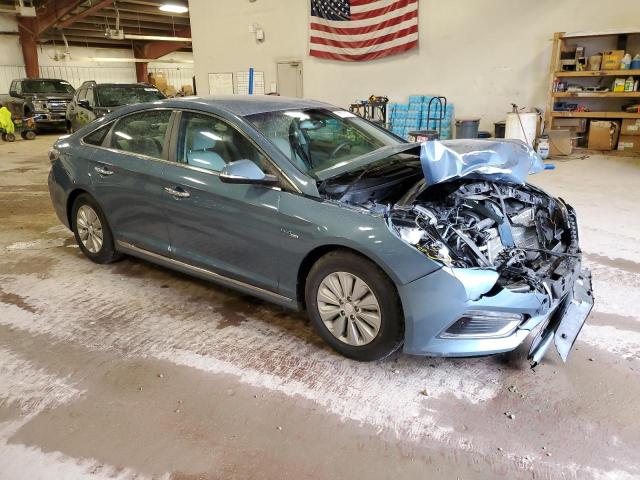 KMHE24L19GA033199 - 2016 HYUNDAI SONATA HYBRID BLUE photo 4