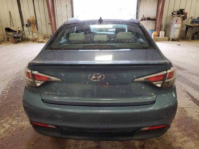 KMHE24L19GA033199 - 2016 HYUNDAI SONATA HYBRID BLUE photo 6