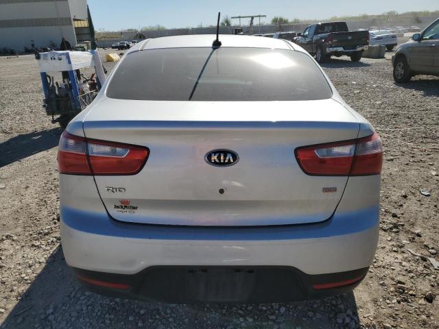 KNADM4A33D6137164 - 2013 KIA RIO LX SILVER photo 6