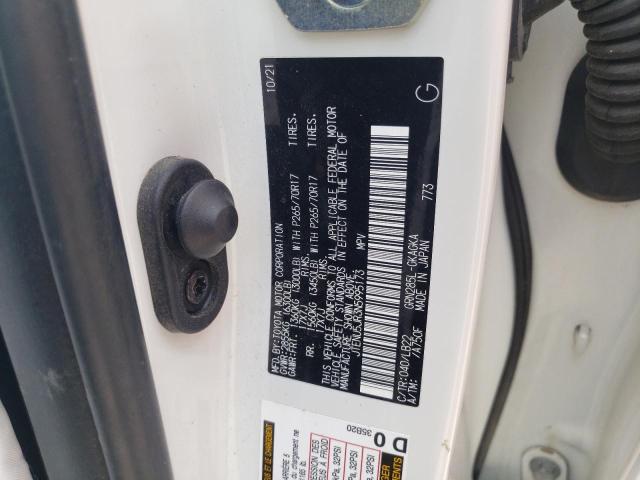 JTENU5JR3N5995173 - 2022 TOYOTA 4RUNNER SR5/SR5 PREMIUM 白色 照片 12