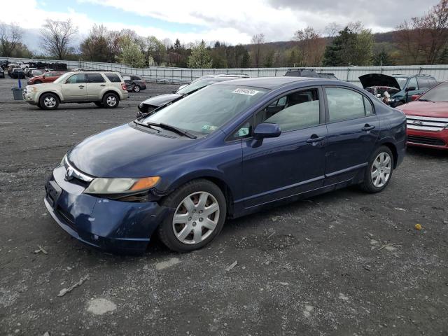 1HGFA15547L060455 - 2007 HONDA CIVIC LX BLUE photo 1