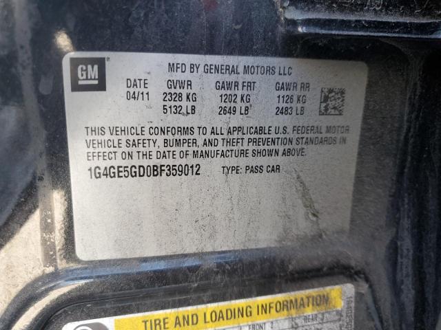 1G4GE5GD0BF359012 - 2011 BUICK LACROSSE CXS Qara foto 12