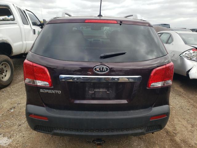 5XYKT4A63CG245996 - 2012 KIA SORENTO BASE BURGUNDY photo 6