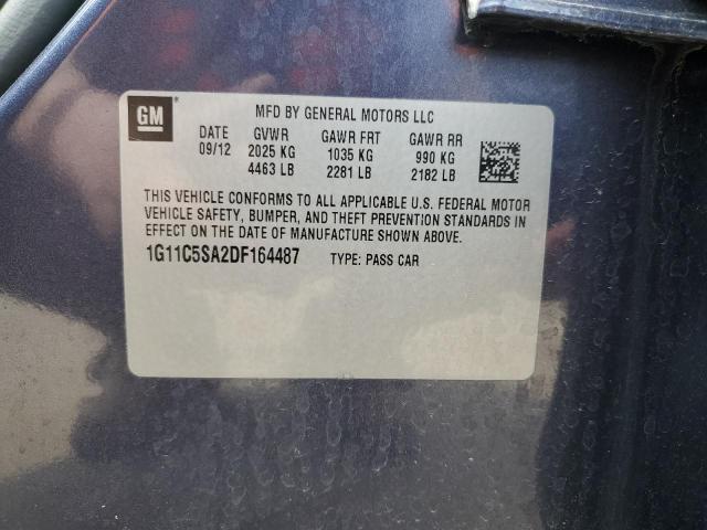 1G11C5SA2DF164487 - 2013 CHEVROLET MALIBU 1LT 蓝色 照片 12