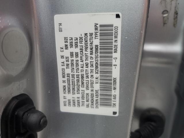 3CZRM3H37EG709808 - 2014 HONDA CR-V LX SILVER photo 12