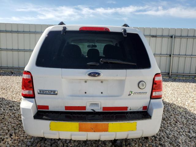 1FMCU5K39BKA94209 - 2011 FORD ESCAPE HYBRID WHITE photo 6