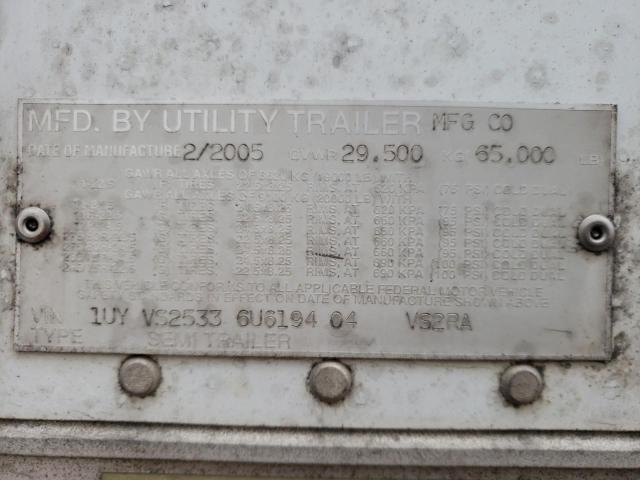 1UYVS25336U619404 - 2006 UTILITY TRAILER თეთრი ფოტო 10
