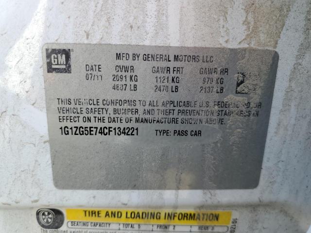 1G1ZG5E74CF134221 - 2012 CHEVROLET MALIBU LTZ თეთრი ფოტო 12