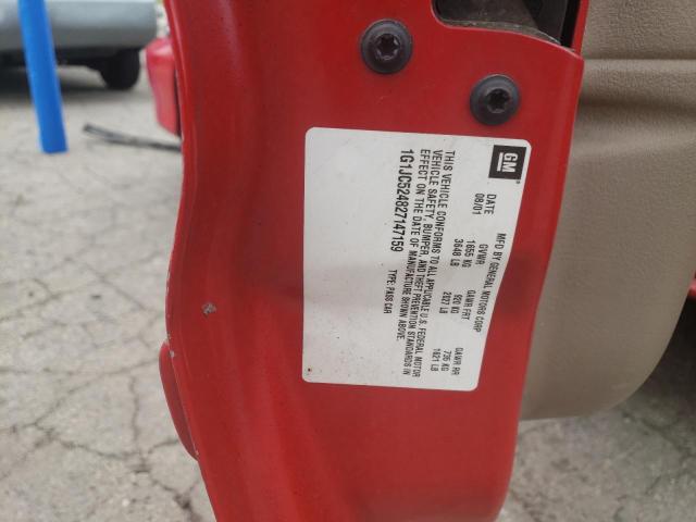 1G1JC524827147159 - 2002 CHEVROLET CAVALIER BASE RED photo 12