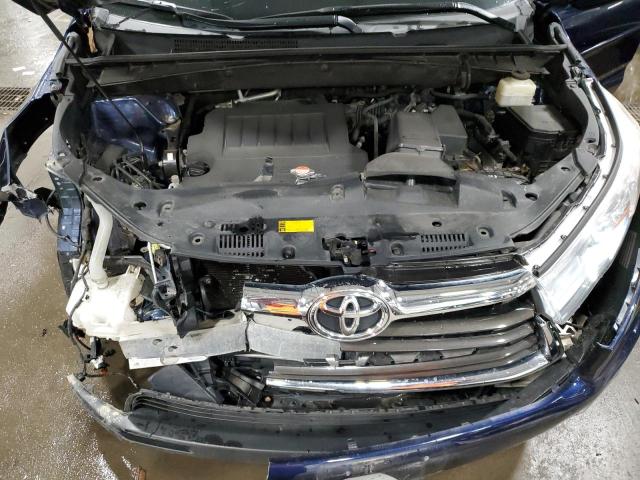 5TDJKRFH5GS344074 - 2016 TOYOTA HIGHLANDER XLE BLUE photo 12