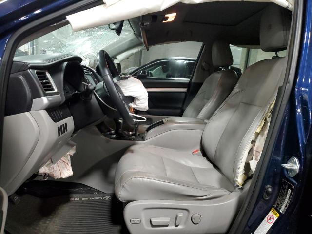 5TDJKRFH5GS344074 - 2016 TOYOTA HIGHLANDER XLE BLUE photo 7