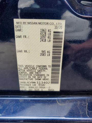 1N4BL4CV9MN313402 - 2021 NISSAN ALTIMA SR BLUE photo 12