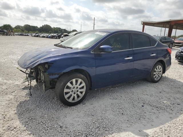 3N1AB7AP7KY386138 - 2019 NISSAN SENTRA S BLUE photo 1