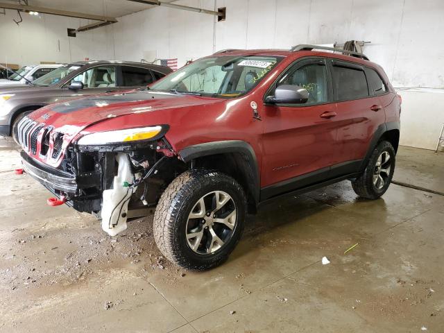 1C4PJMBS7GW128759 - 2016 JEEP CHEROKEE TRAILHAWK 栗色 照片 1