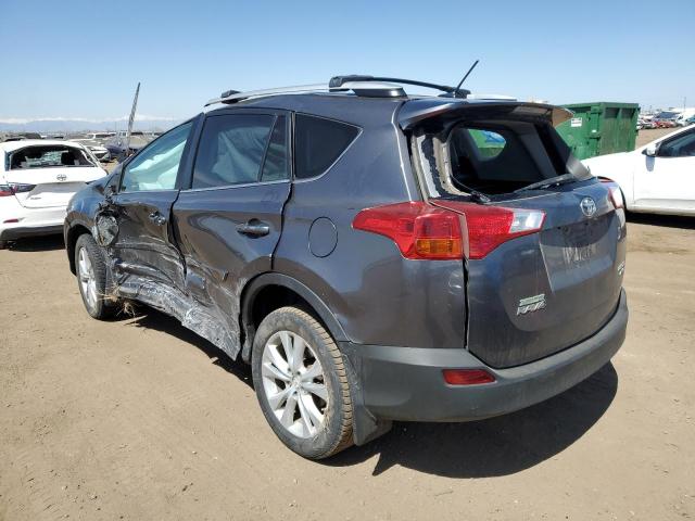 2T3DFREV7EW189337 - 2014 TOYOTA RAV4 LIMITED GRAY photo 2