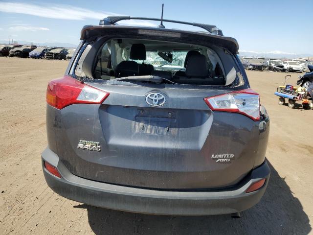 2T3DFREV7EW189337 - 2014 TOYOTA RAV4 LIMITED GRAY photo 6