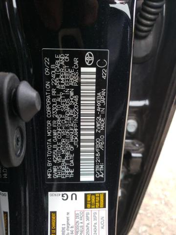 JTDKAMFP1N3220948 - 2022 TOYOTA PRIUS PRIM LE BLACK photo 12