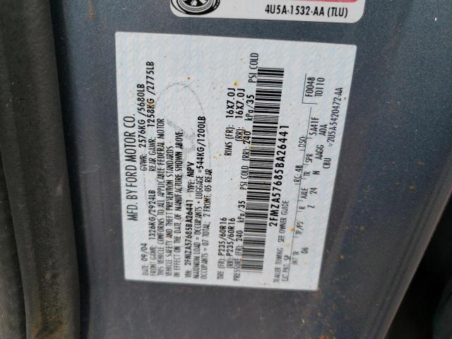 2FMZA57685BA26441 - 2005 FORD FREESTAR SES BLUE photo 13