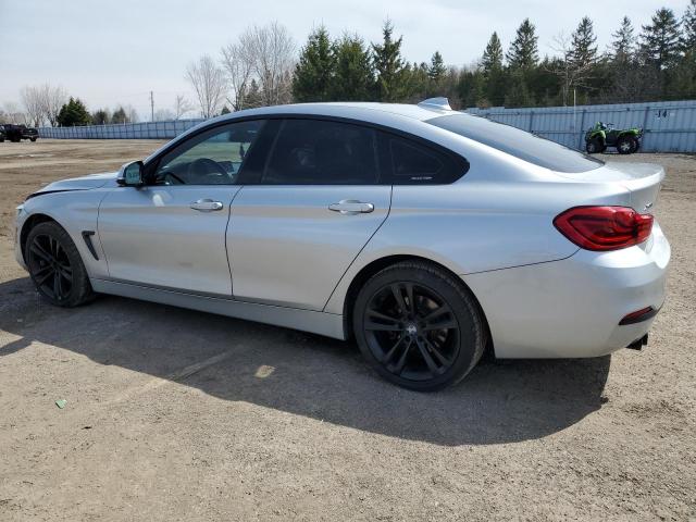 WBA4J3C5XJBG90627 - 2018 BMW 430XI GRAN COUPE SILVER photo 2