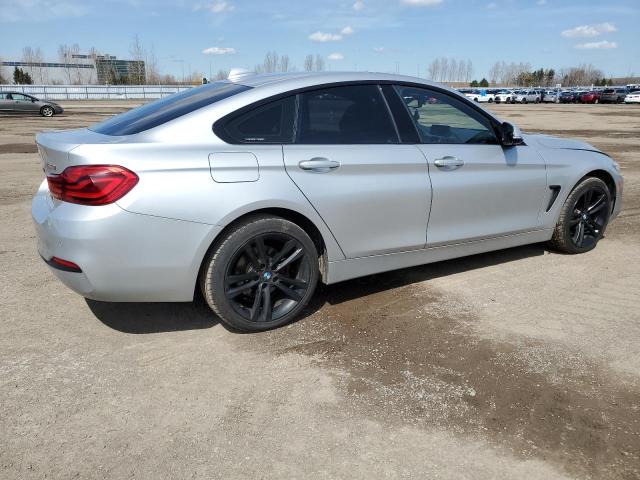 WBA4J3C5XJBG90627 - 2018 BMW 430XI GRAN COUPE SILVER photo 3