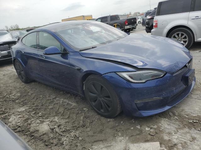 5YJSA1E50NF492716 - 2022 TESLA MODEL S Mavi foto 4