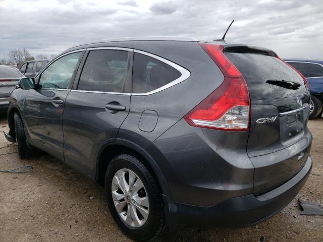 2HKRM4H78DH610001 - 2013 HONDA CR-V EXL GRAY photo 2