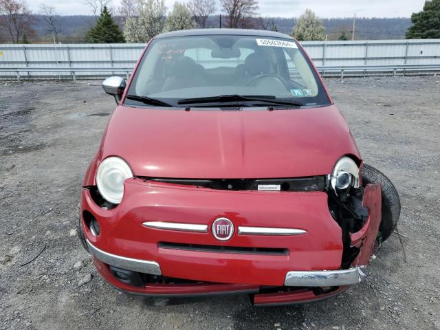 3C3CFFCR5CT106626 - 2012 FIAT 500 LOUNGE RED photo 5