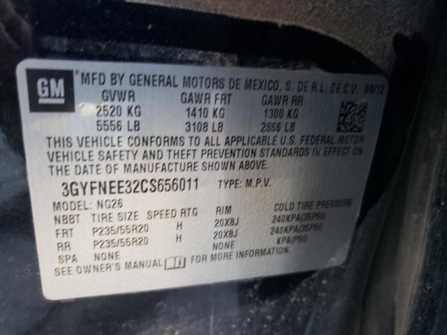 3GYFNEE32CS656011 - 2012 CADILLAC SRX PERFORMANCE COLLECTION Қара фото 12