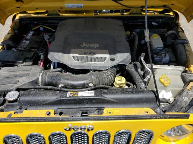 1C4AJWAG0FL565999 - 2015 JEEP WRANGLER SPORT YELLOW photo 12